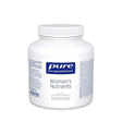 White supplement bottle labeled 'Women's Nutrients' by pure encapsulations on a white background - okotoks hc pharmacy