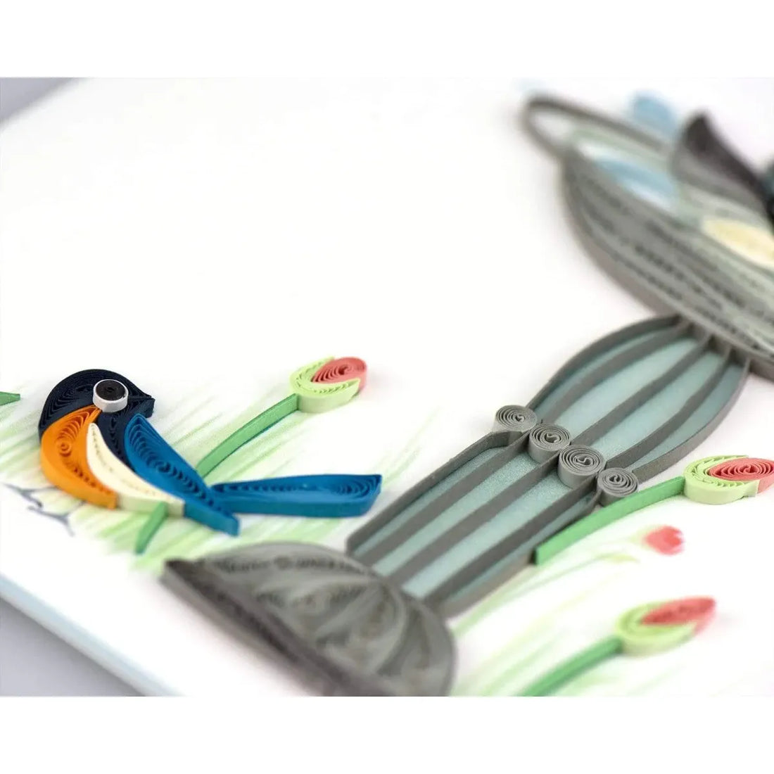 Quilled Bird Bath Greeting Card - okotoks hc pharmacy