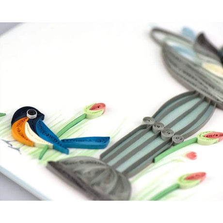 Quilled Bird Bath Greeting Card - okotoks hc pharmacy