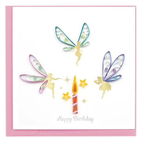 Quilled Birthday Fairies Greeting Card - okotoks hc pharmacy