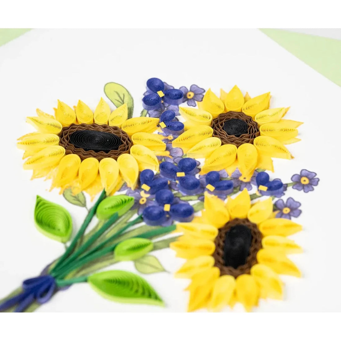 Quilled Birthday Sunflower Bouquet Greeting Card - okotoks hc pharmacy