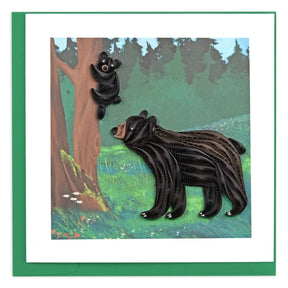 Quilled Black Bear and Cub Greeting Card - okotoks hc pharmacy