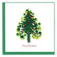 Quilled Christmas tree design on a white background with 'Merry Christmas' text. - okotoks hc pharmacy