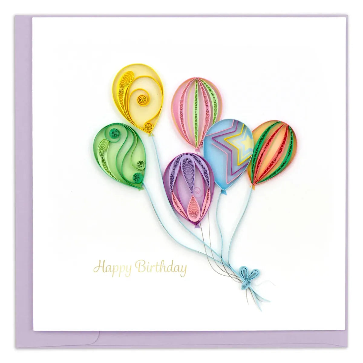 Colorful paper balloons on a birthday card with 'Happy Birthday' text. - okotoks hc pharmacy
