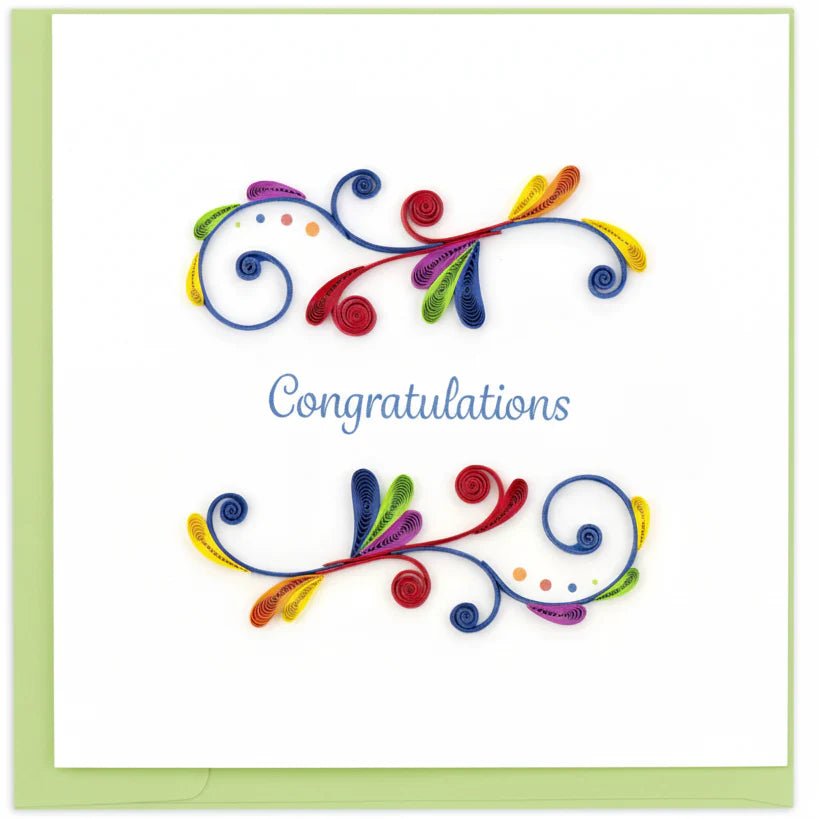 Quilled Congratulations Swirl Greeting Card - okotoks hc pharmacy