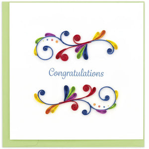Quilled Congratulations Swirl Greeting Card - okotoks hc pharmacy
