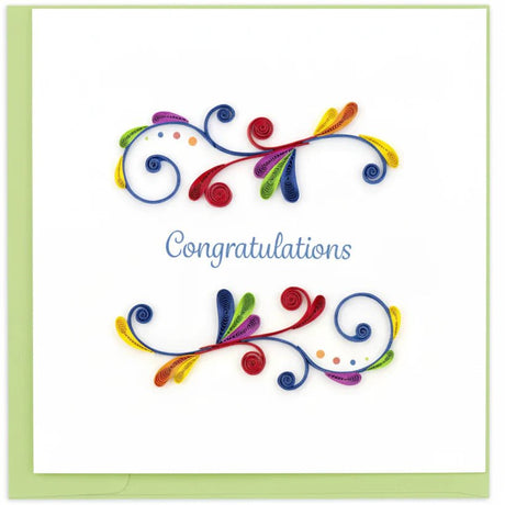 Quilled Congratulations Swirl Greeting Card - okotoks hc pharmacy