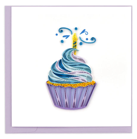 Colorful cupcake with a candle on a white background - okotoks hc pharmacy