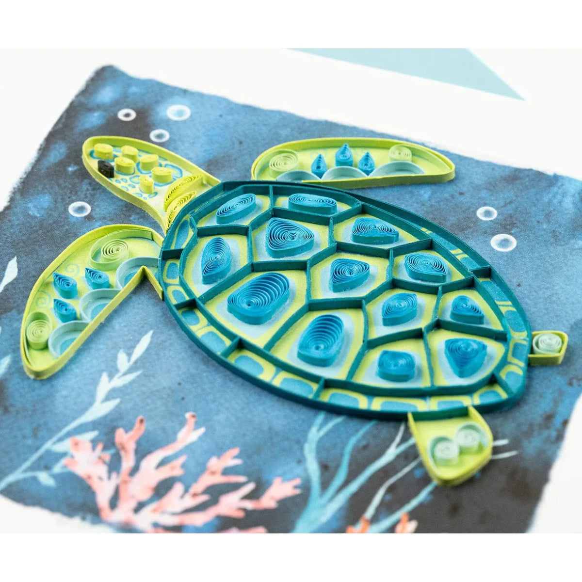 Colorful turtle-on a textured background with ocean elements. - okotoks hc pharmacy
