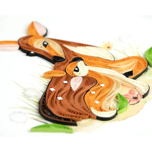 Quilled Doe and Fawn Greeting Card - okotoks hc pharmacy