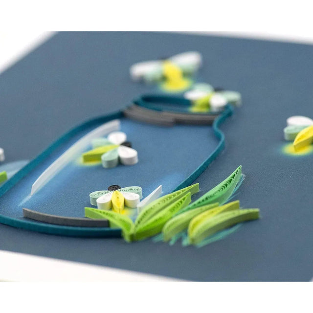 Quilled Fireflies Greeting Card close up - okotoks hc pharmacy