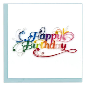 Colorful 'Happy Birthday' card with a white border - okotoks hc pharmacy