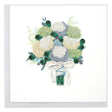 Quilled Hydrangea Wedding Bouquet Greeting Card - okotoks hc pharmacy