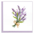 Greeting card with a bouquet of lavender flowers and a bow on a white background - okotoks hc pharmacy