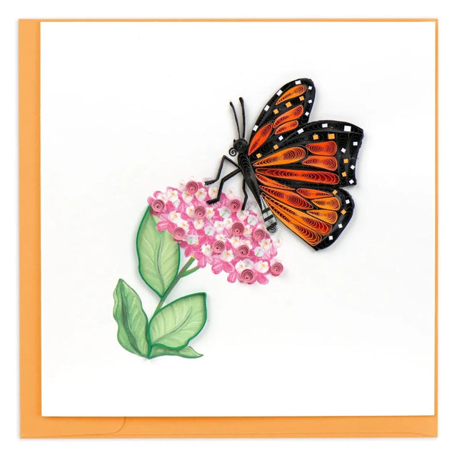 Butterfly and flower illustration on a white background with an orange border - okotoks hc pharmacy