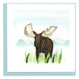 Card with a moose illustration on a light blue background - okotoks hc pharmacy