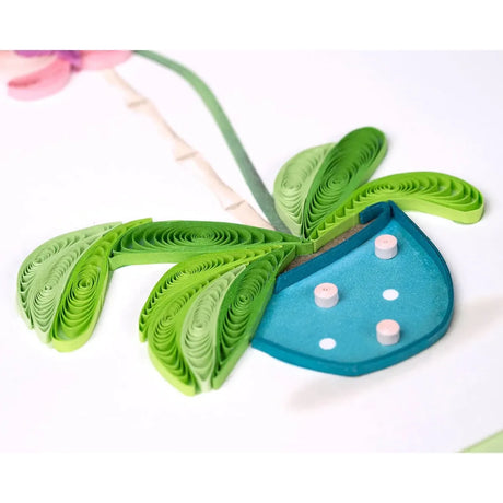 Quilled Potted Orchid Greeting Card - okotoks hc pharmacy