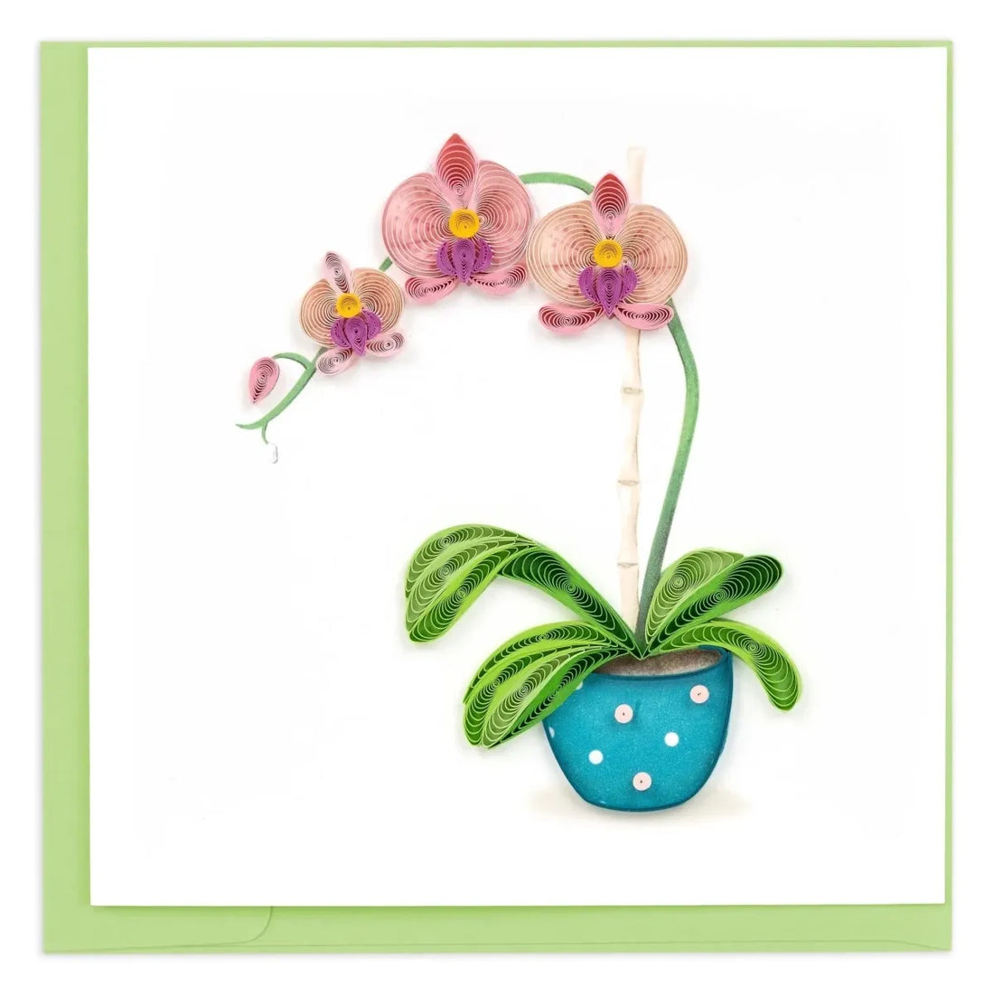 Quilled Potted Orchid Greeting Card  -okotoks hc pharmacy