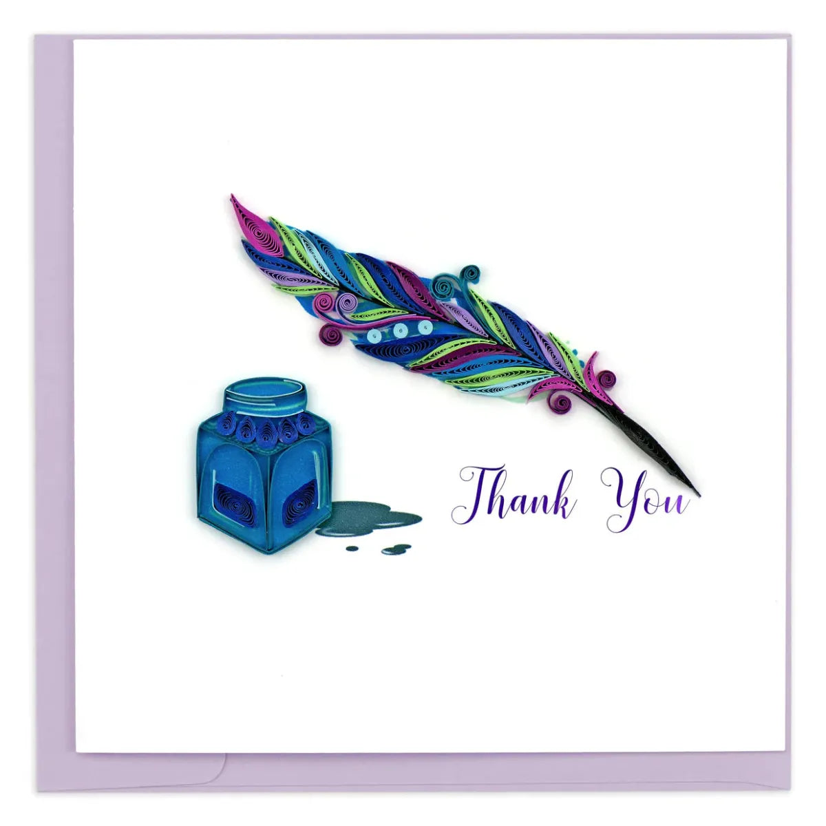 Colorful quill pen with ink bottle and 'Thank You' text on a white background - okotoks hc pharmacy