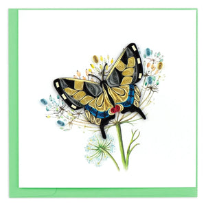 Colorful butterfly illustration on a white background with a green border - okotoks hc pharmacy
