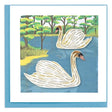 Quilled Two Swans Greeting Card - okotoks hc pharmacy