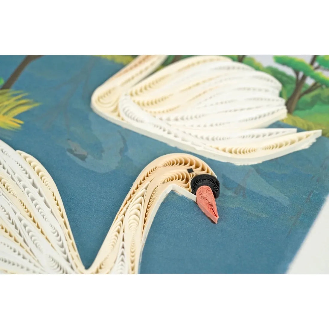 Quilled Two Swans Greeting Card - okotoks hc pharmacy