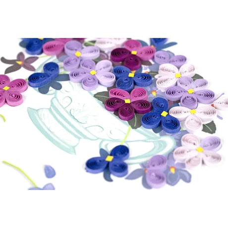 Quilled Violet Bouquet Greeting Card - okotoks hc pharmacy