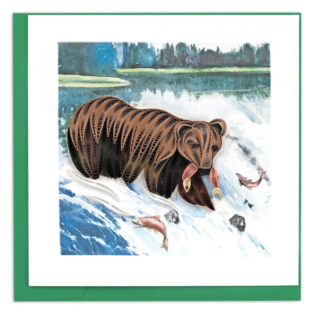 Quilled Wild Grizzly Bear Greeting Card - okotoks hc pharmacy