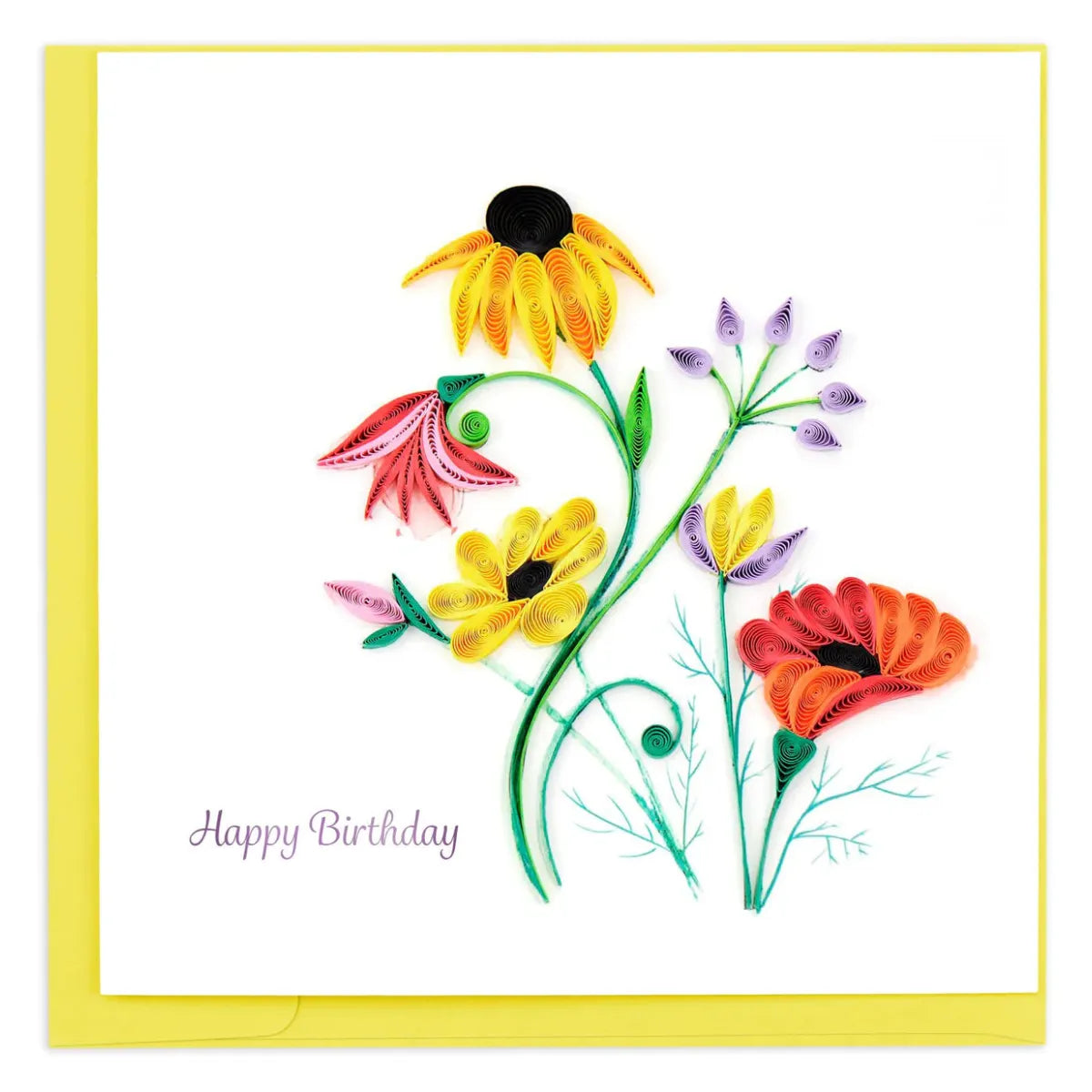 Colorful floral design with 'Happy Birthday' text on a white background - okotoks hc pharmacy