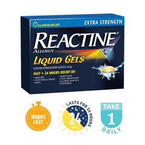 Reactine allergy extra strength liquid gels 10mg 25 - Okotoks HC Pharmacy