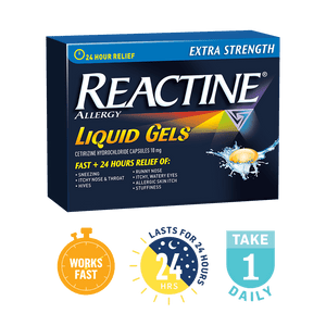 Reactine allergy extra strength liquid gels 10mg 25 - Okotoks HC Pharmacy