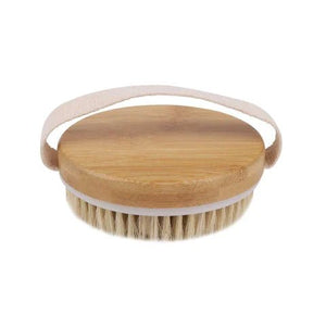 Bristle brush with wooden handle on a white background - okotoks hc pharmacy