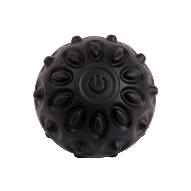 Black textured ball with power symbol on a white background - okotoks hc pharmacy