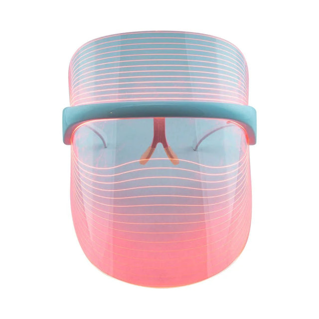 Clear visor with pink and blue gradient on a white background - okotoks hc pharmacy