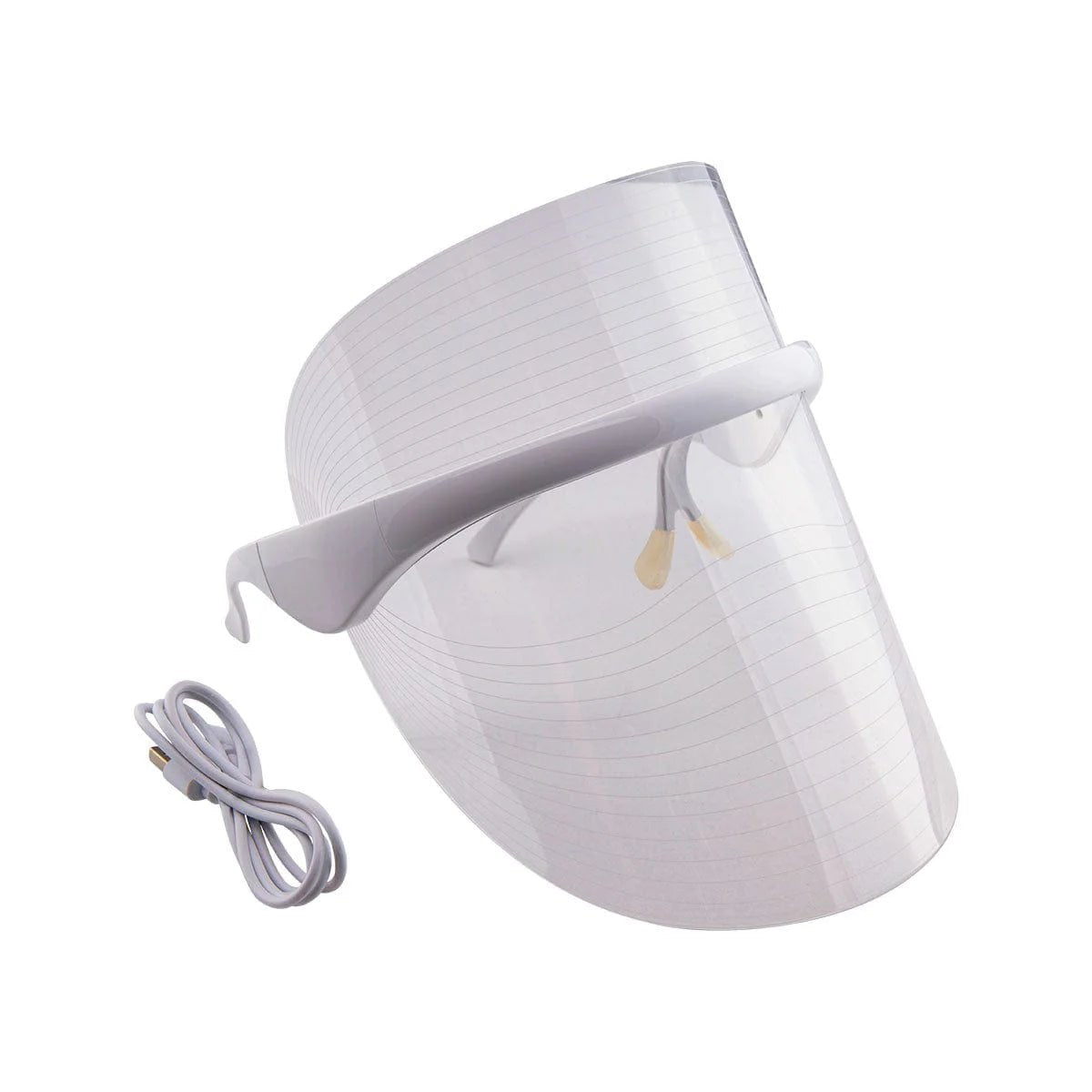 White visor with a cord on a white background - okotoks hc pharmacy