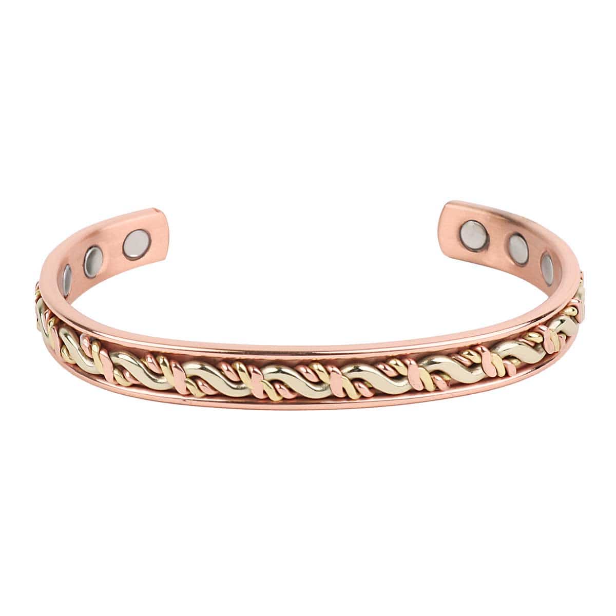 Relaxus Magnetic Copper Wellness Bracelets tri color - okotoks hc pharmacy