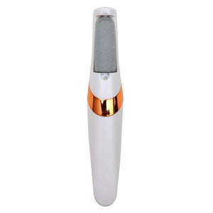 White and rose gold electric nail file on a white background - okotoks hc pharmacy