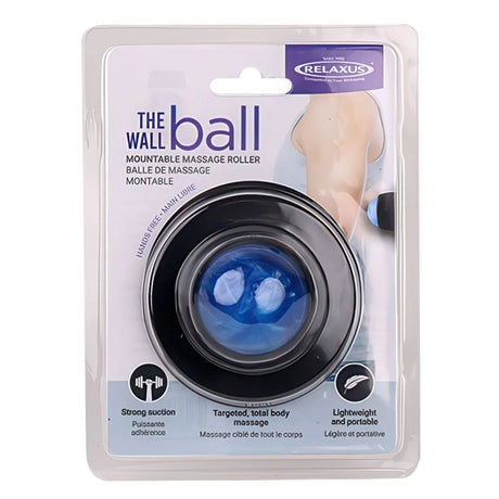 Packaged 'The Wall Ball' mountable massage roller with branding on a white background - okotoks hc pharmacy