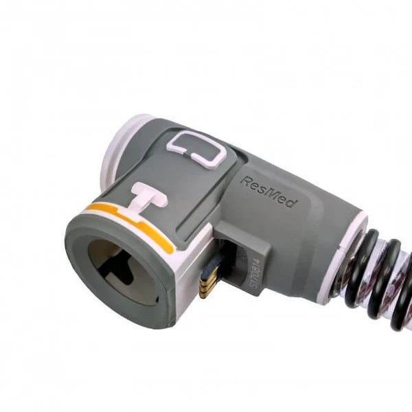 Gray electrical plug with 'ResMed' branding on a white background - okotoks hc pharmacy