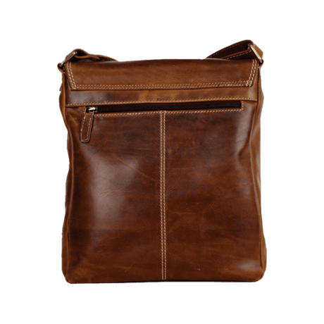 Brown leather bag on a white background - okotoks hc pharmacy