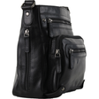 Black leather bag with multiple zippers on a white background - okotoks hc pharmacy
