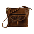 Brown leather crossbody bag on a white background - okotoks hc pharmacy