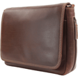 Brown leather bag with visible stitching on a white background - okotoks hc pharmacy