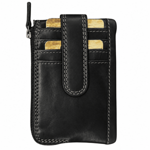 Rugged Earth Slim Leather Card Wallet black - okotoks hc pharmacy