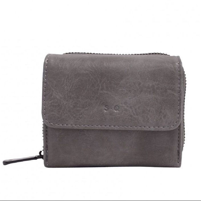 Gray wallet with RFID protection feature on a white background - okotoks hc pharmacy