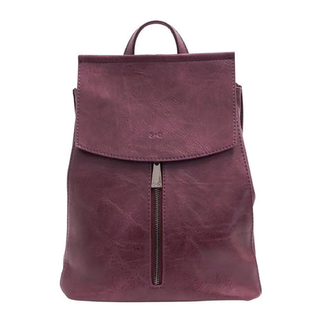 Purple backpack with a zipper on a white background - okotoks hc pharmacy