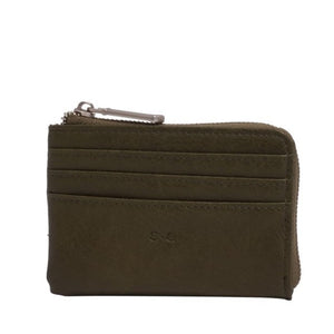 Green wallet with RFID protection feature on a white background - okotoks hc pharmacy