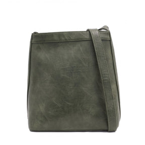Green leather crossbody bag on a white background - okotoks hc pharmacy