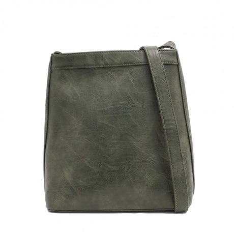 Green leather crossbody bag on a white background - okotoks hc pharmacy