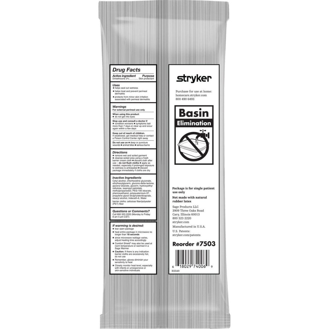 Sage Comfort Shield Barrier Cream Cloths - 3pk